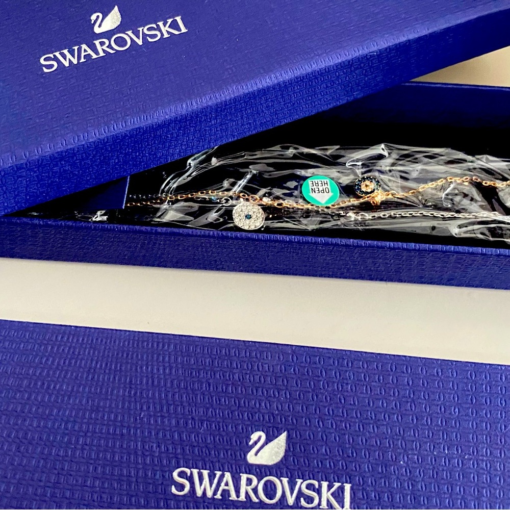 NEW SWAROVSKI Crystal Wishes Eye Set Metallic Bracelets